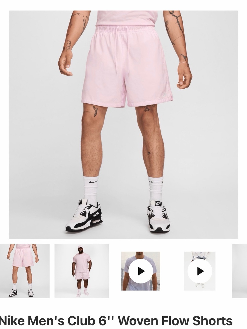Nike Men’s Pale Pink Woven Flow Shorts